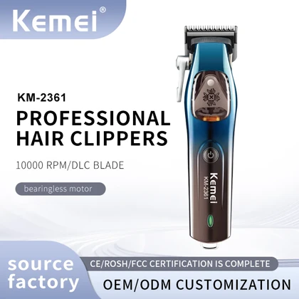 ماشین اصلاح موی سر و صورت مردانه با پایه شارژ کیمی مدل KM-2361