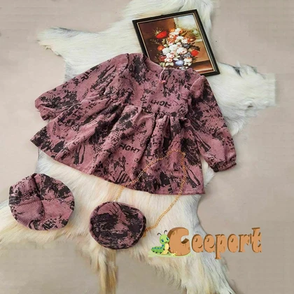 سارافون دخترانه بچه گانه کیف کلاه