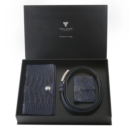 ست هدیه مردانه چرم یلسان مدل رادیس کد CHN-KAYA-GC-026