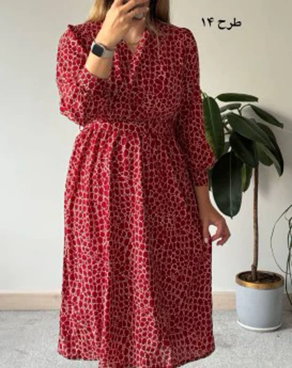 پیراهن حریر سرمه سری12