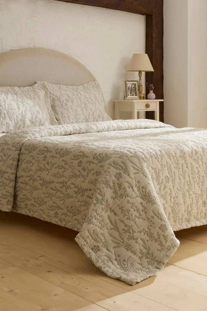 ست روتختی دو نفره Karaca Home مدل Klaris پلی‌استر - سبز