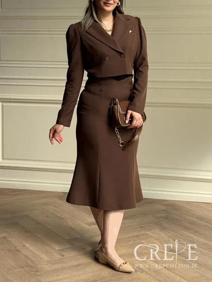 کت و دامن شش دکمه پرستو