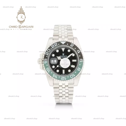 ساعت مچی رولکس جی ام تی مستر اتوماتیک بند سیلور صفحه مشکی Rolex Submariner