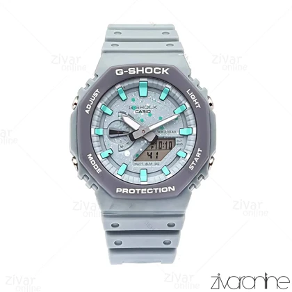 ساعت جی شاک GA2100 مردانه طوسی صفحه آبرنگی 105983