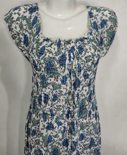 پیراهن زنانه بلند ساحلی وارداتی نخی