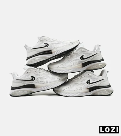 کفش کتانی مردانه سفید مشکی Nike air max pluse