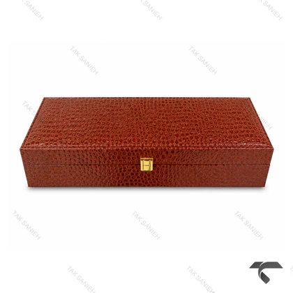 جعبه 6 تایی ساعت مچی چرم عسلی Watches-Box-6-10773-U