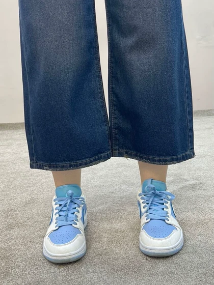 شلوار جین واید لگ سورمه ای تینت 8446ویتا