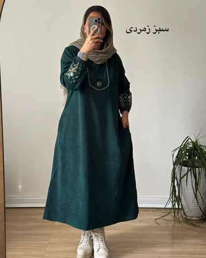 پیراهن مانتویی گندم