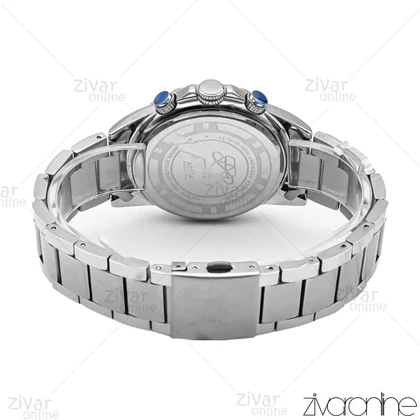 ساعت الکسا پریمیر A0104 مردانه سه موتوره نقره ای صفحه مشکی 106156