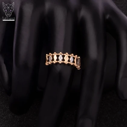 انگشتر نگین مارکیزی گلد ژوپینگ