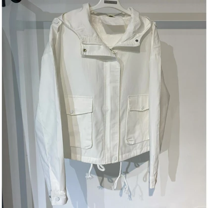 بامبر جکت زنانه سفید سوانا (Swana) سین استایل