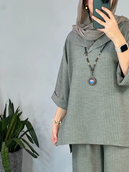 ست تونیک و شلوار تافته 3