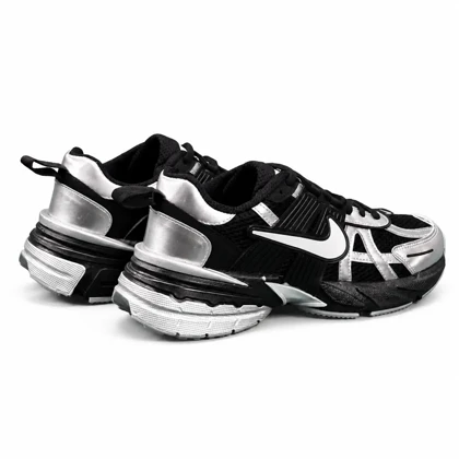 کفش کتانی مردانه نایکیv2k رنگ مشکی نقره ای Nike V2k