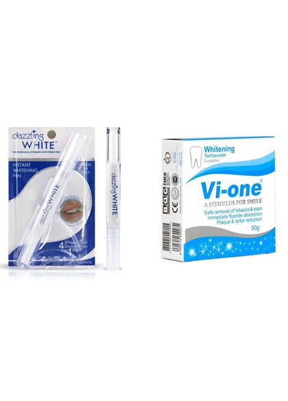 پکیج سفید کننده دندان ( قلم Dazzling White + پودر Vi-ONE)