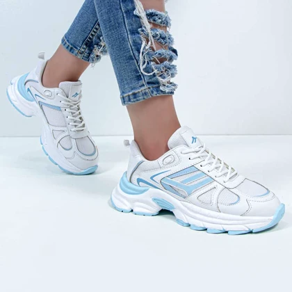 کفش و کتانی زنانه بالنسیاگا BALENCIGA رنگ سفید آبی