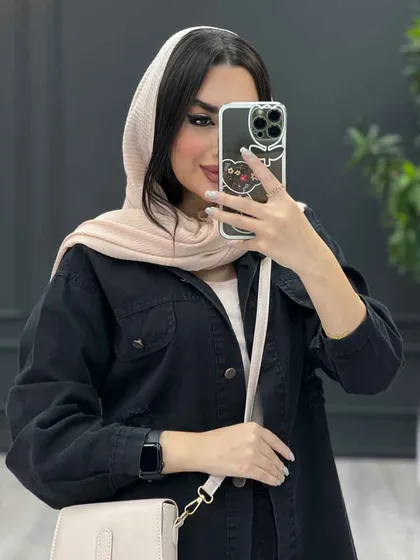 مانتو جین زاپ‌دار