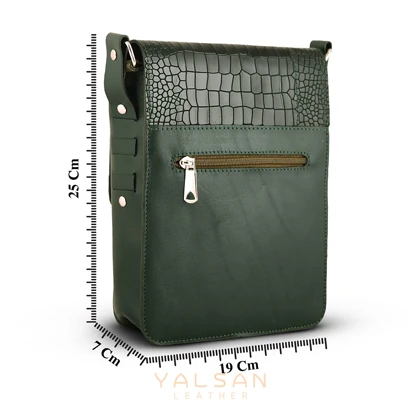 کیف دوشی چرم یلسان مدل ماهان کد 010-PRM