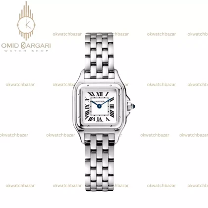 ساعت مچی کارتیه پنتر بند سیلور صفحه سفید Cartier Panthere