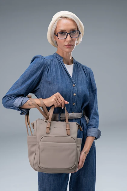 کیف دستی زنانه چرم مصنوعی دسته دار دیوید جونز DAVIDJONES