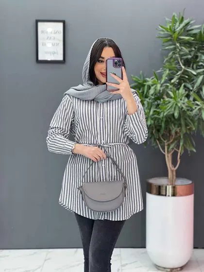 مانتو نخی راه راه