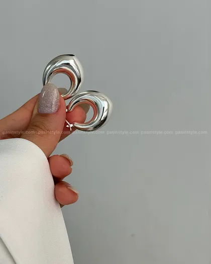 گوشواره آبکاری نقره مینیمال