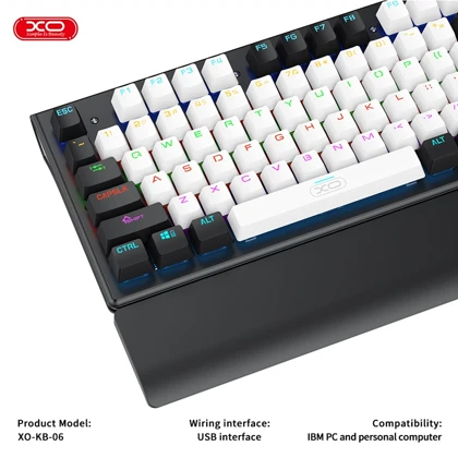 ست گیمینگ موس و کیبورد سیمی با نورپردازی RGB ایکس او KB-06
