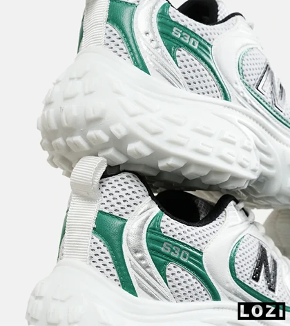 کفش کتانی مردانه و زنانه سفید سبز NEW BALANCE 530 V02