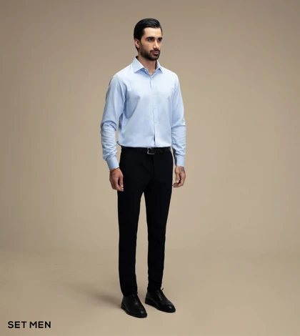 پیراهن مردانه آستین بلند طرح جناغی