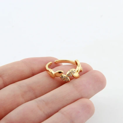 انگشتر زنانه مدل گندم نگینی