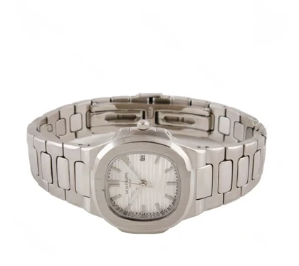 ساعت زنانه پتک فیلیپ ناتیلوس سیلور صفحه سفید