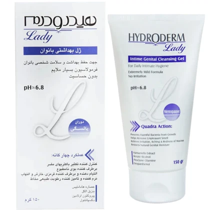 ژل بهداشتی بانوان یائسه هیدرودرم Hydroderm وزن 150 گرم