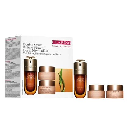 ست Clarins Double Serum & Extra-Firming Day & Night Ritual – Travel Exclusive