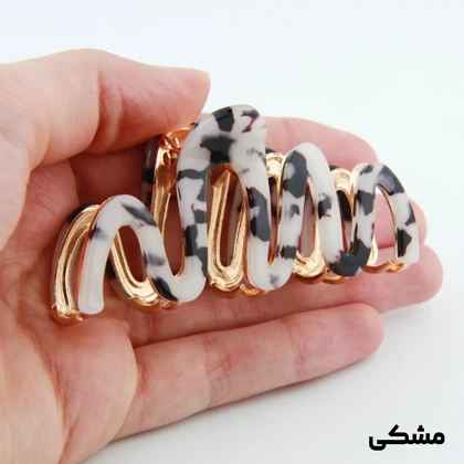 کلیپس دخترانه فلزی مدل موج آبرنگی