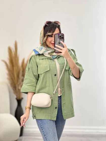 مانتو سرشانه پاگن دو جیب