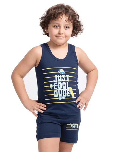 ست زیر پوش رکابی پادار پسرانه cap سیلکا