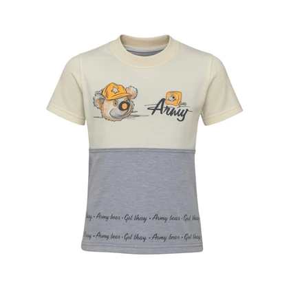 ست تیشرت آستین کوتاه و شلوارک راحتی پسرانه مدل PJ1204