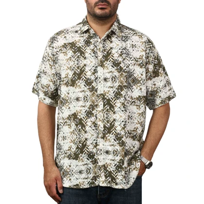 پیراهن آستین کوتاه کنفی مردانه برند مد مدل 14211112