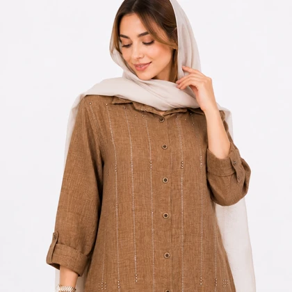 مانتو زنانه نگین‌دار شانتون کد 258