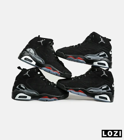 کفش کتانی ساق‌دار مردانه مشکی طوسی Nike air jordan 5 v02