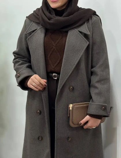 پالتو فوتر بلند آستردار آیسو آهو