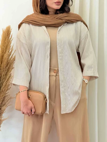مانتو راه راه شاین دار