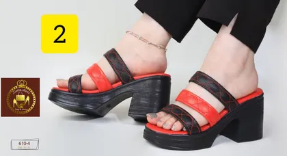 صندل و روفرشی تمام طبی زنانه پاشنه‌دار 4-610