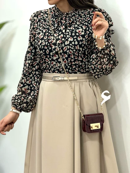 شومیز حریر مجلسی مهلا (کد 2445)