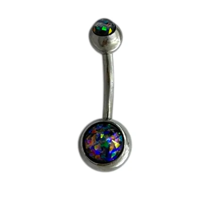 پیرسینگ ناف زنانه استیل طرح اکلیلی