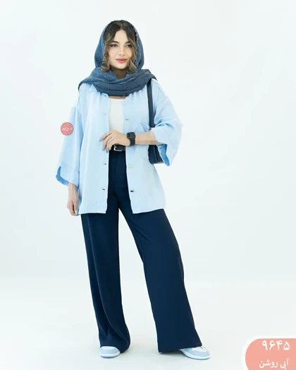 شومیز کتان سیلک 9645