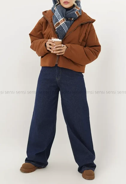 کاپشن کوتاه کتانtcکد1004273