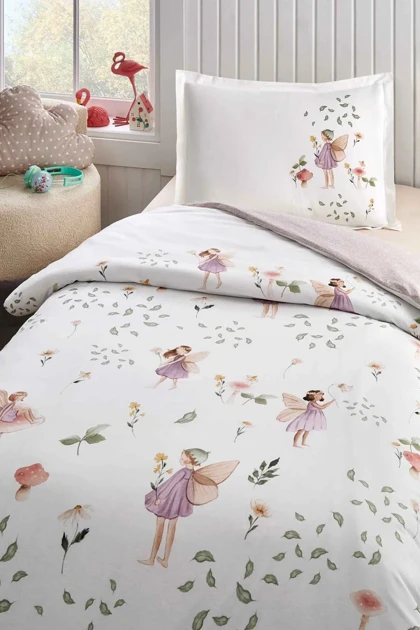 سرویس روتختی یک نفره Özdilek مدل Pembee Fairy Blossom