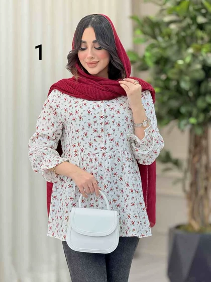 شومیز طرح دار ارغوان