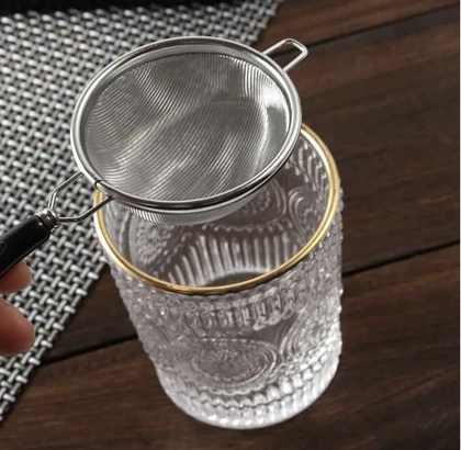 صافی چای دسته سرامیکی مشکی در دو سایز